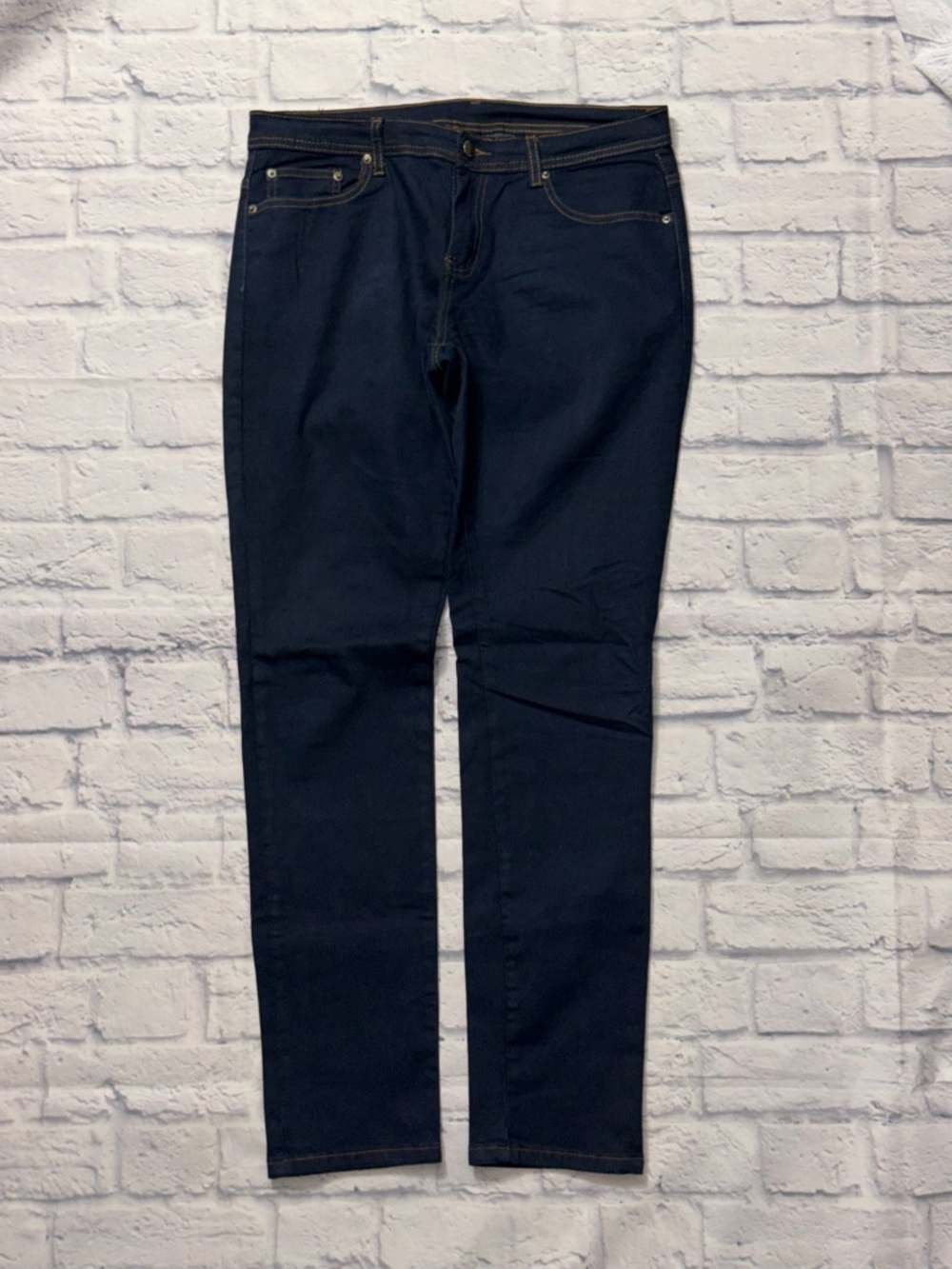 Dark Navy Straight-Leg Jeans